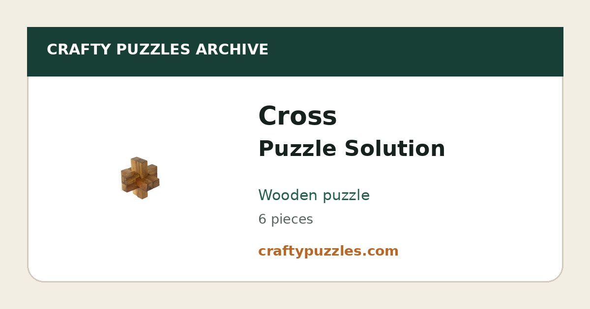 Six-piece burr puzzle guide