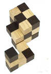 chequer cube wood puzzle