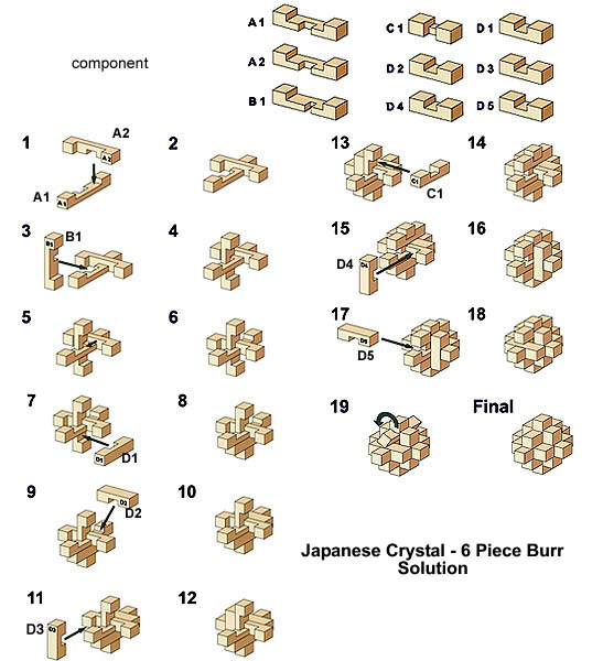 japanese crystal brain teaser puzzle solution